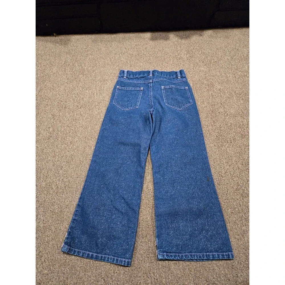 Kids Dr Seuss The Grinch Wide Leg Jeans Girls Size 4T Embroidered Sparkle‎